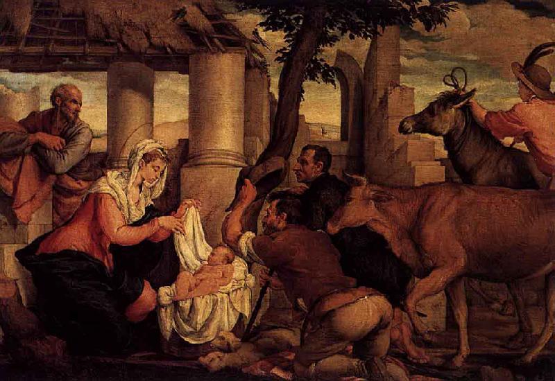 Jacopo Bassano The Adoration of the Shepherds oil painting image